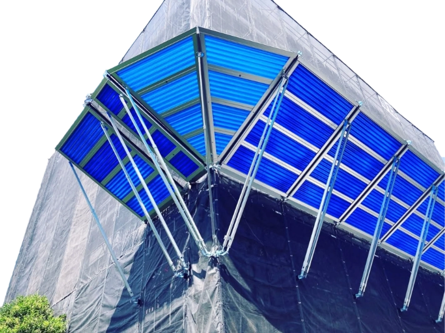 FRP朝顔の設営イメージ